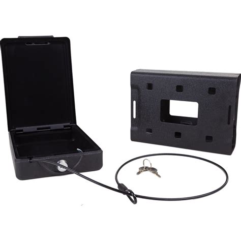 bulldog car vault security box with mounting bracket|Bulldog Car Vault with Mounting Bracket and Cable Black .